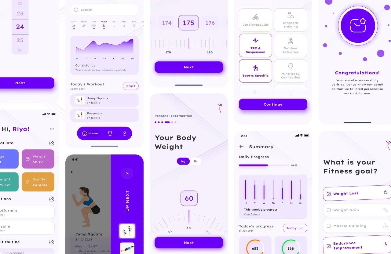 Stayfit - Figma UI Kit for AI  Fitness App